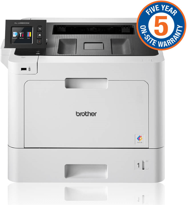 Brother Colour Duplex Laser Printer with wired and wireless networking capability (3YR onsite)