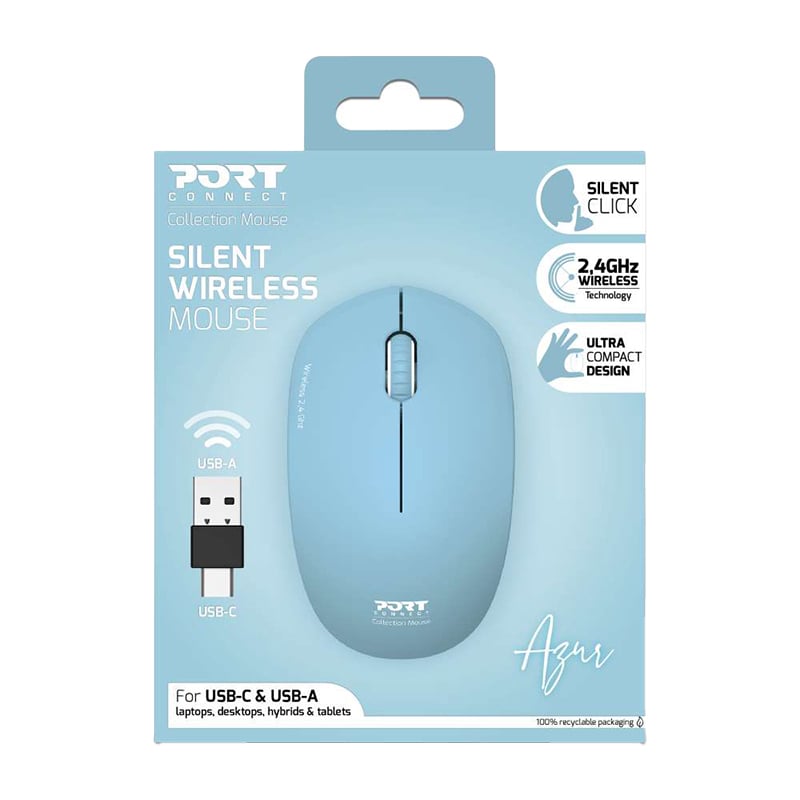 Port Connect Wireless Mouse ? Azur - Image 6