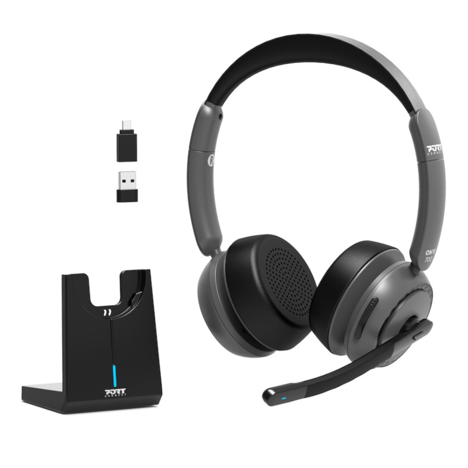Port Connect ON?R 700 Bluetooth Wireless Headset with Noise Cancellation