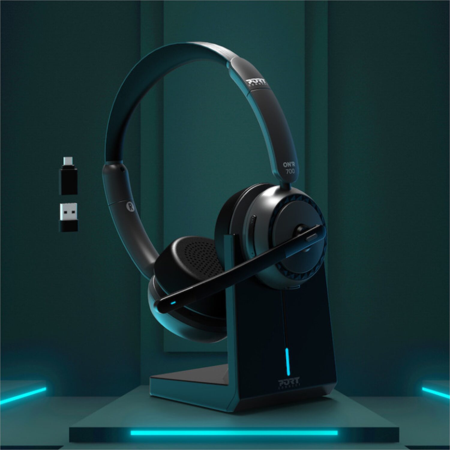 Port Connect ON?R 700 Bluetooth Wireless Headset with Noise Cancellation - Image 8