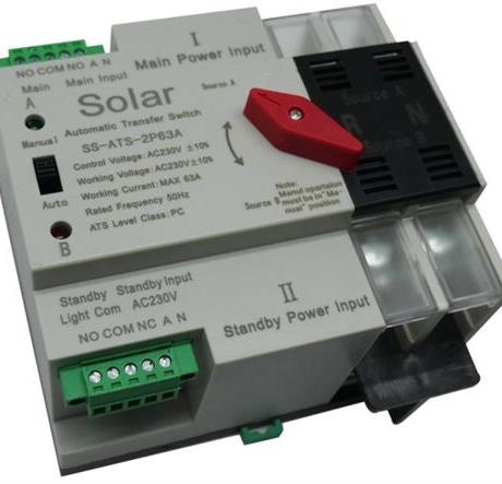 Solarix Dual Power ATS 63A 2 Pole Automatic