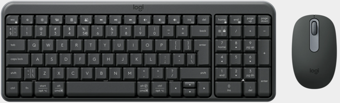 Logitech Black MK250 Wireless Mouse and keyboard