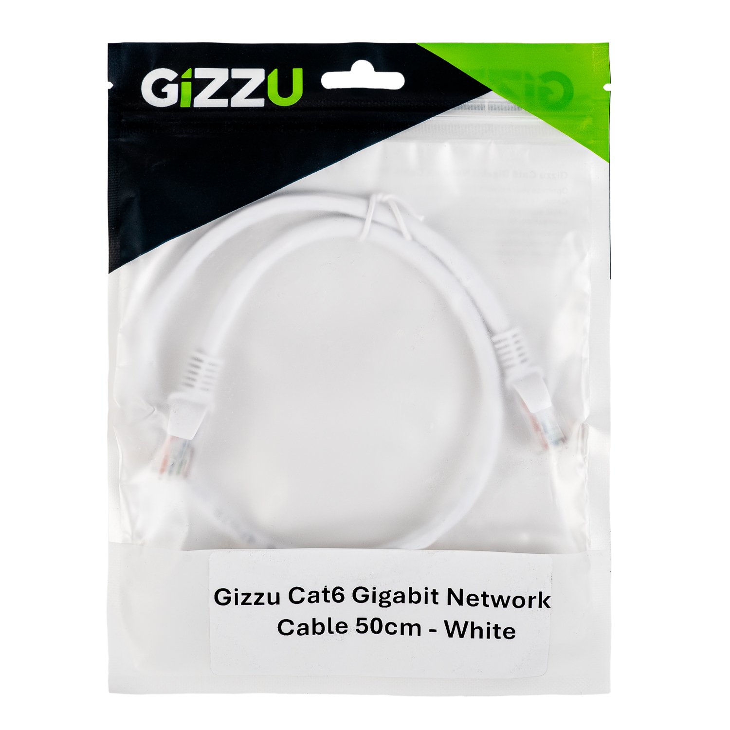 Gizzu Cat6 UTP Fly Lead Ethernet Network Cable 50cm ? White - Image 4