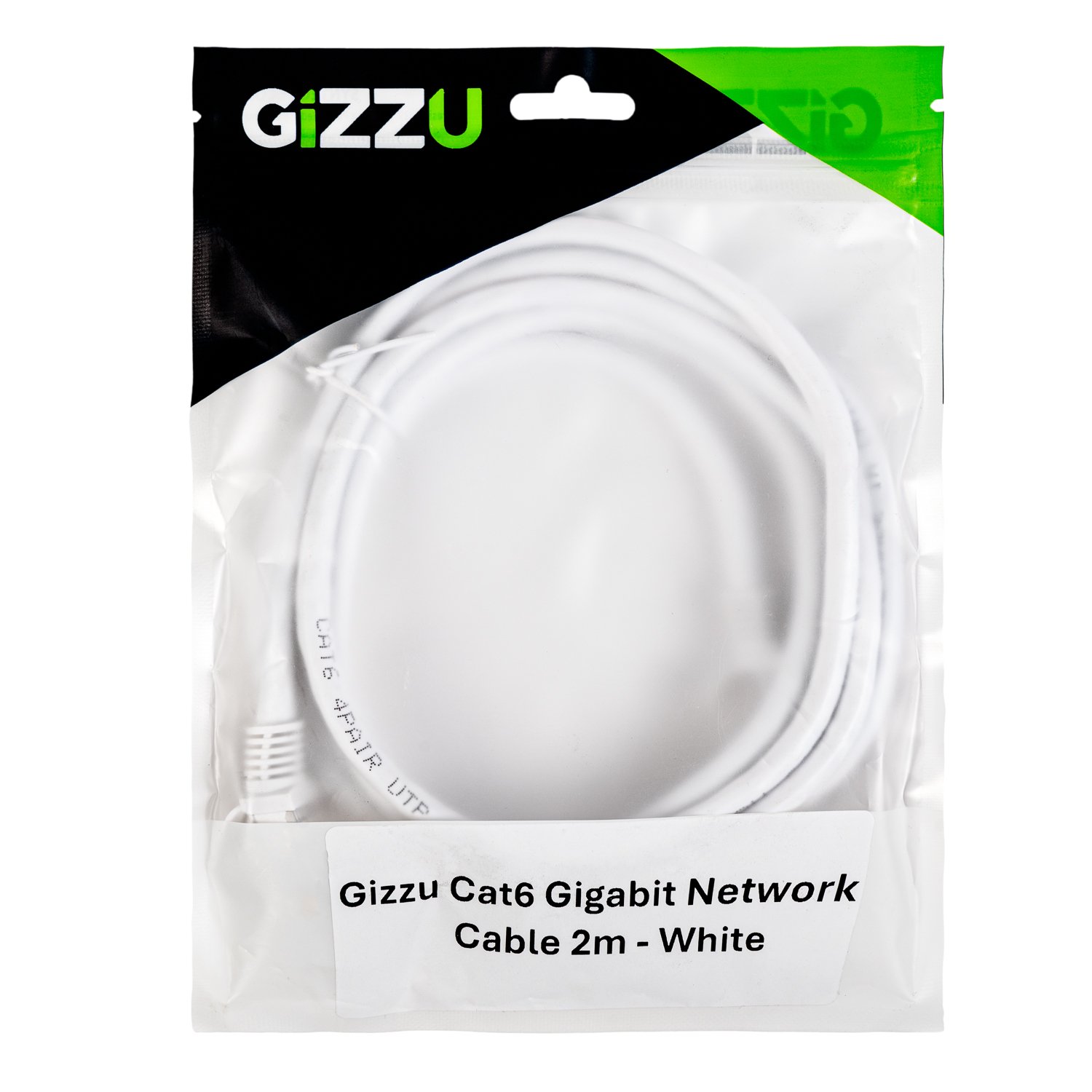Gizzu Cat6 UTP Fly Lead Ethernet Network Cable 2m ? White - Image 4