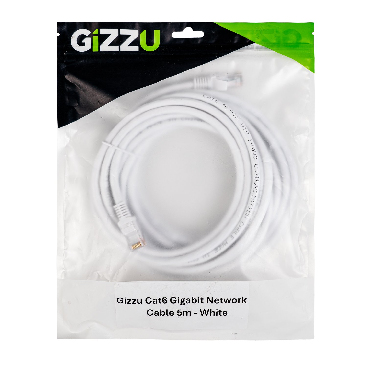 Gizzu Cat6 UTP Fly Lead Ethernet Network Cable 5m ? White - Image 4