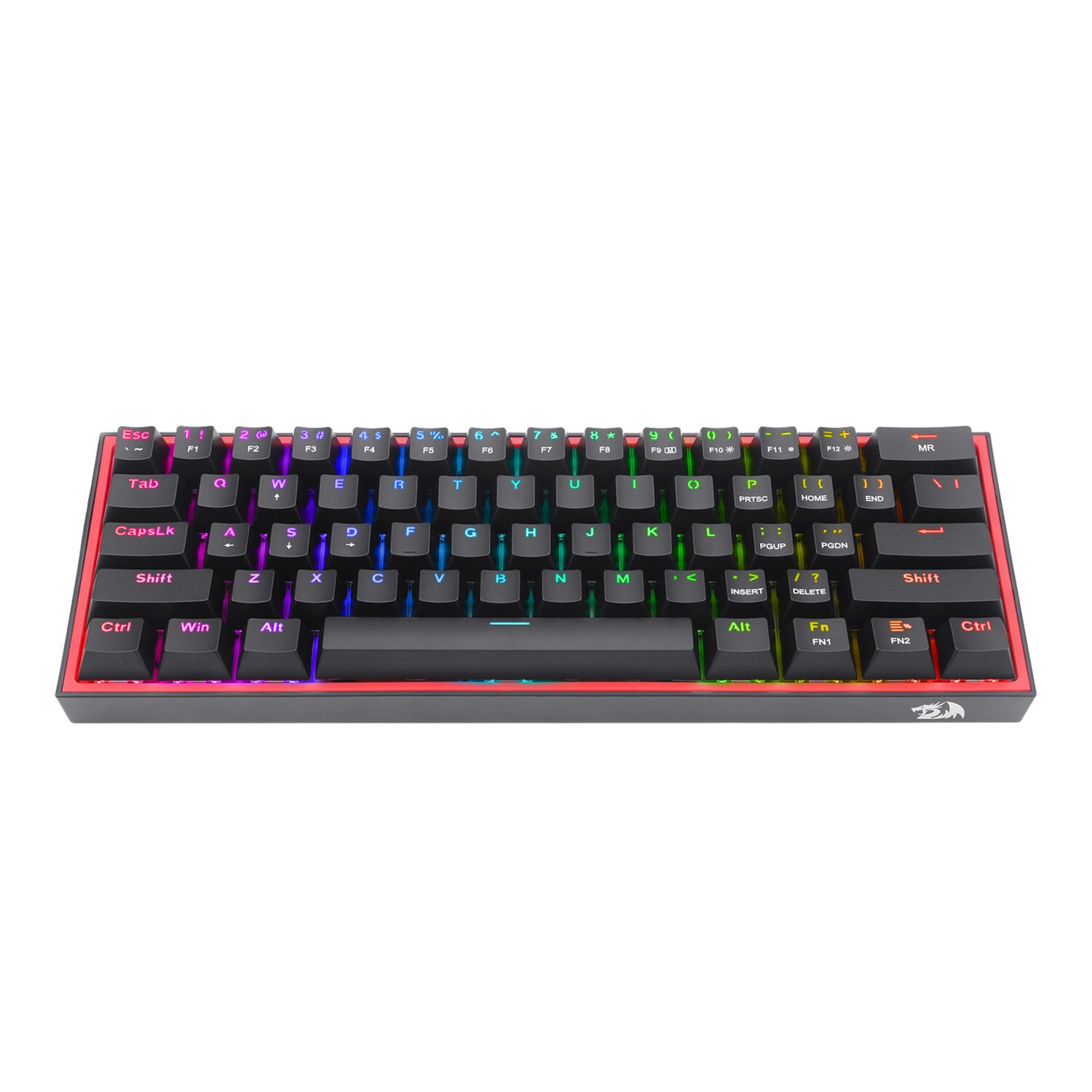Redragon K616 FIZZ Pro 61-Key RGB Mechanical Gaming Keyboard ? Black (60%, RGB, Wireless/Wired, Hot-Swappable) - Image 2