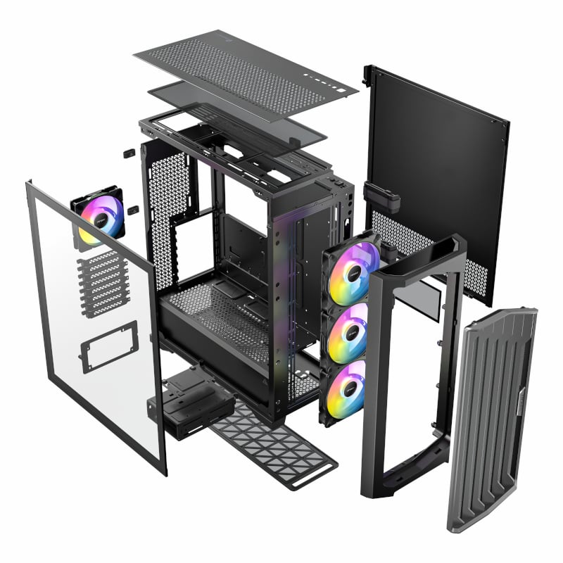 Antec Performance FT1 E-ATX |ATX |M-ATX | ITX ARGB Full-Tower Gaming Chassis - Black - Image 21