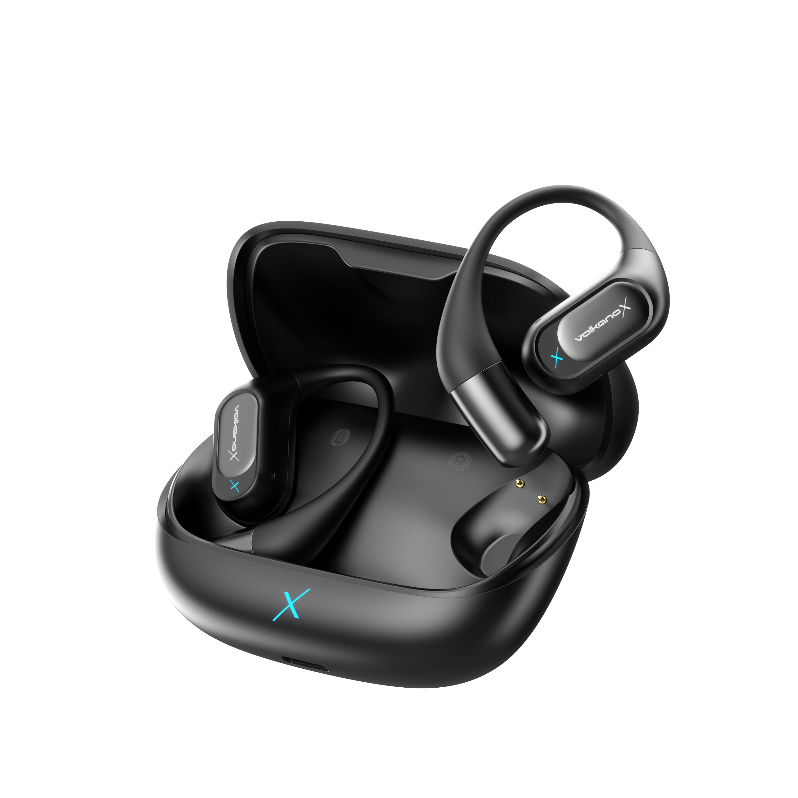 Volkanox O300 Air Conduction OWS Earphones - Black