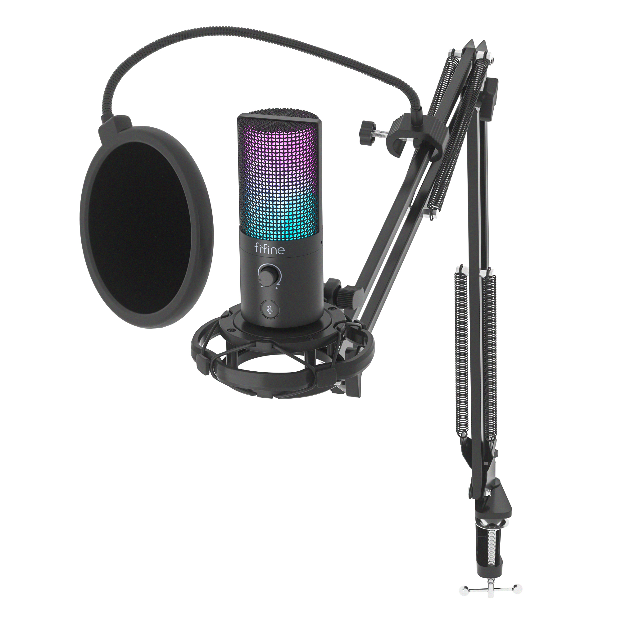 Fifine T669 Pro3 USB Microphone With Pop Filter And Boom Arm Stand