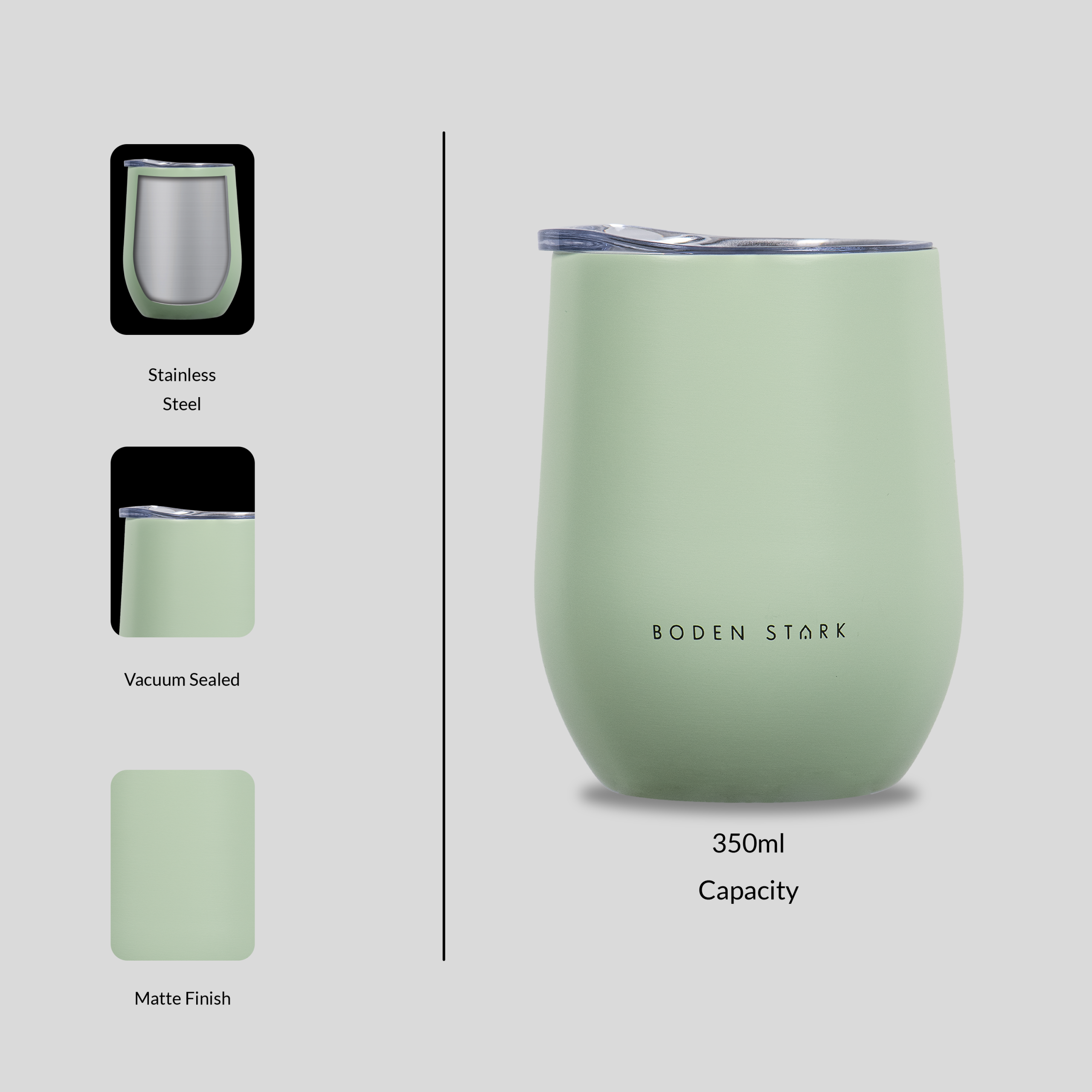 Boden Stark Tumbler 350ml Green - Image 5