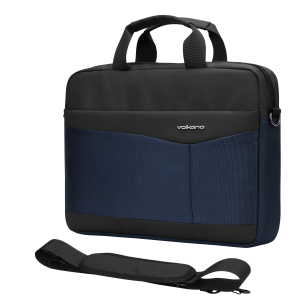 Volkano Seismic 15.6" Laptop Shoulder Bag Blk/nvy