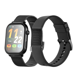 Volkano Trinity Series Smartwatch With Metal Mesh Strap - Black