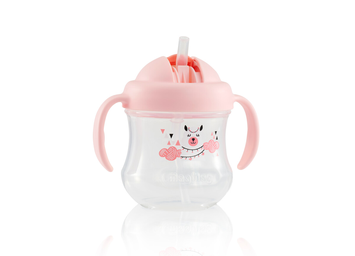 Pigeon Mag Mag Straw Cup - Matte Pink