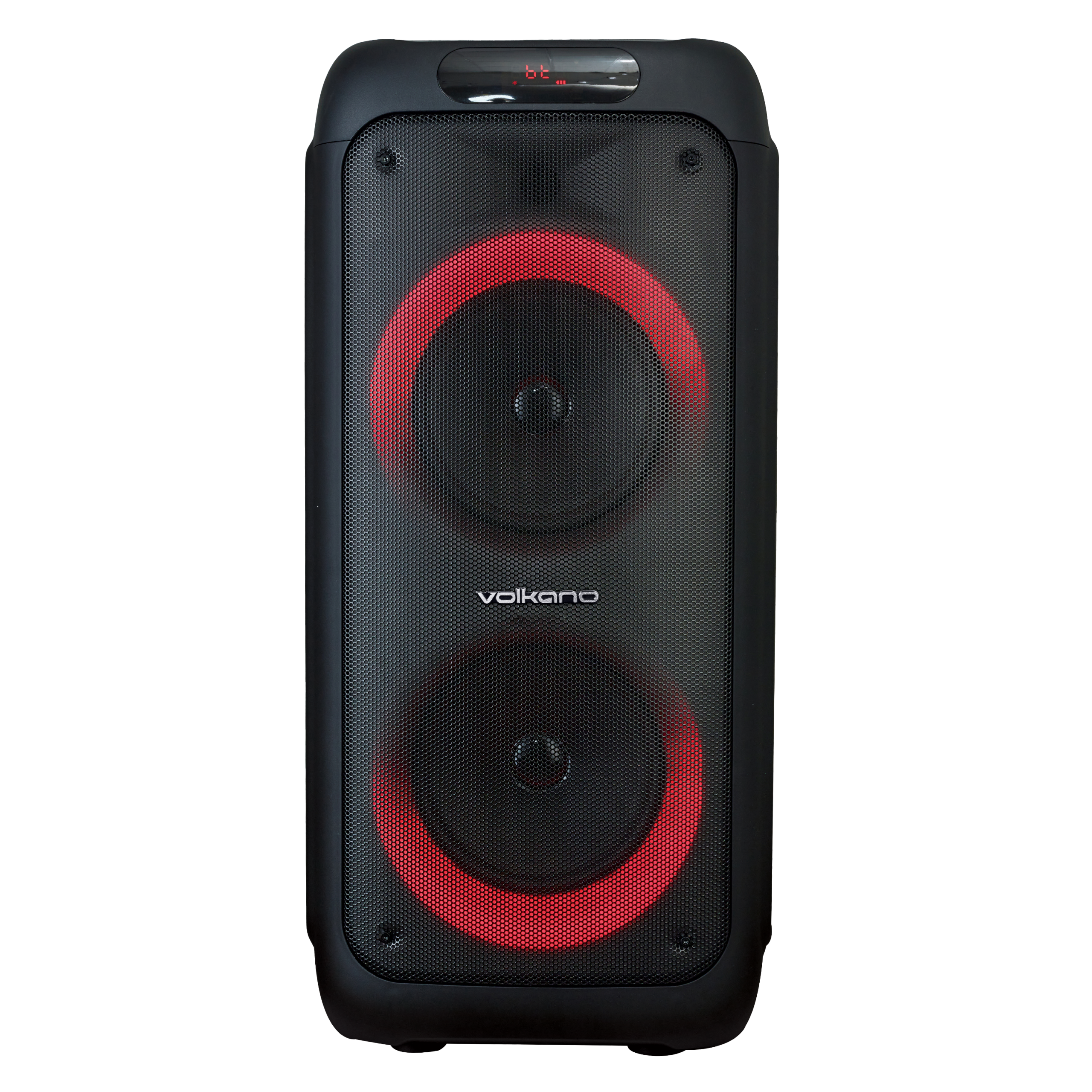 Volkano Helios Series Dual 8" Party Speaker With Microphone & Light Effects