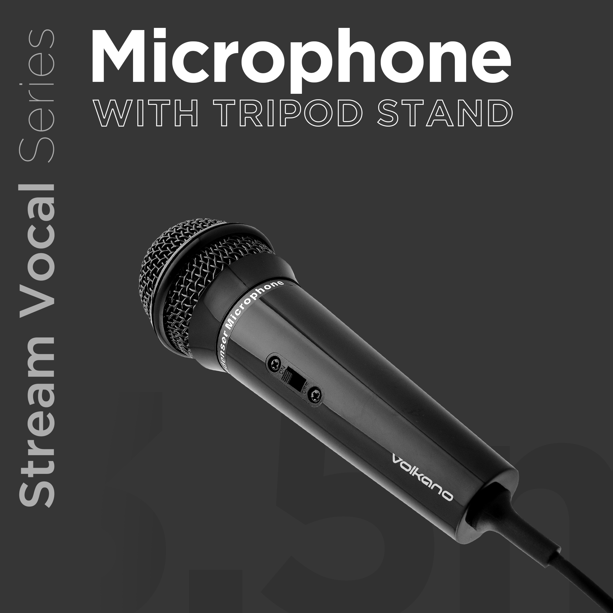 Volkano Stream Vocal Microphone With Tripod Aux - Image 5