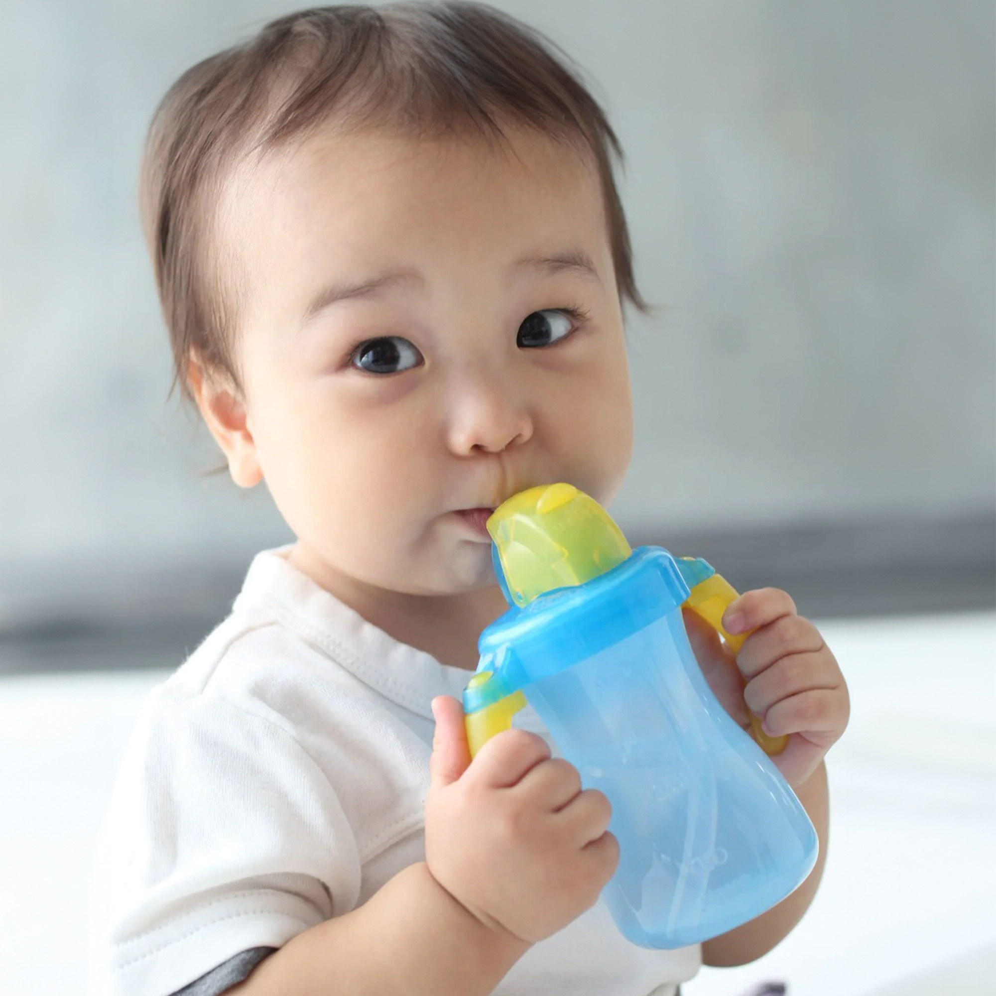 PIGEON PETITE STRAW BOTTLE 150ML BLUE - Image 6