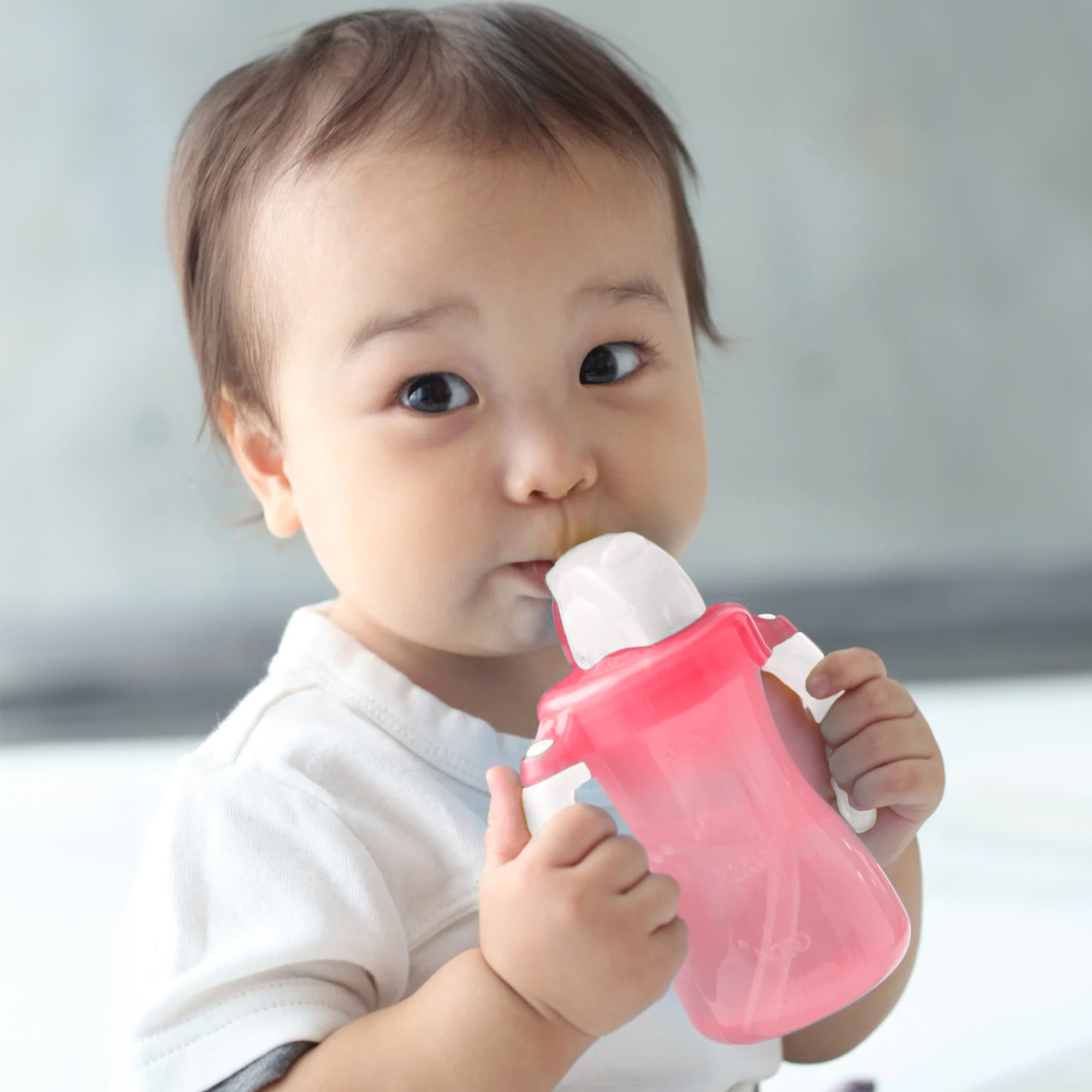 Pigeon Petite Straw Bottle 150ml - Pink - Image 6