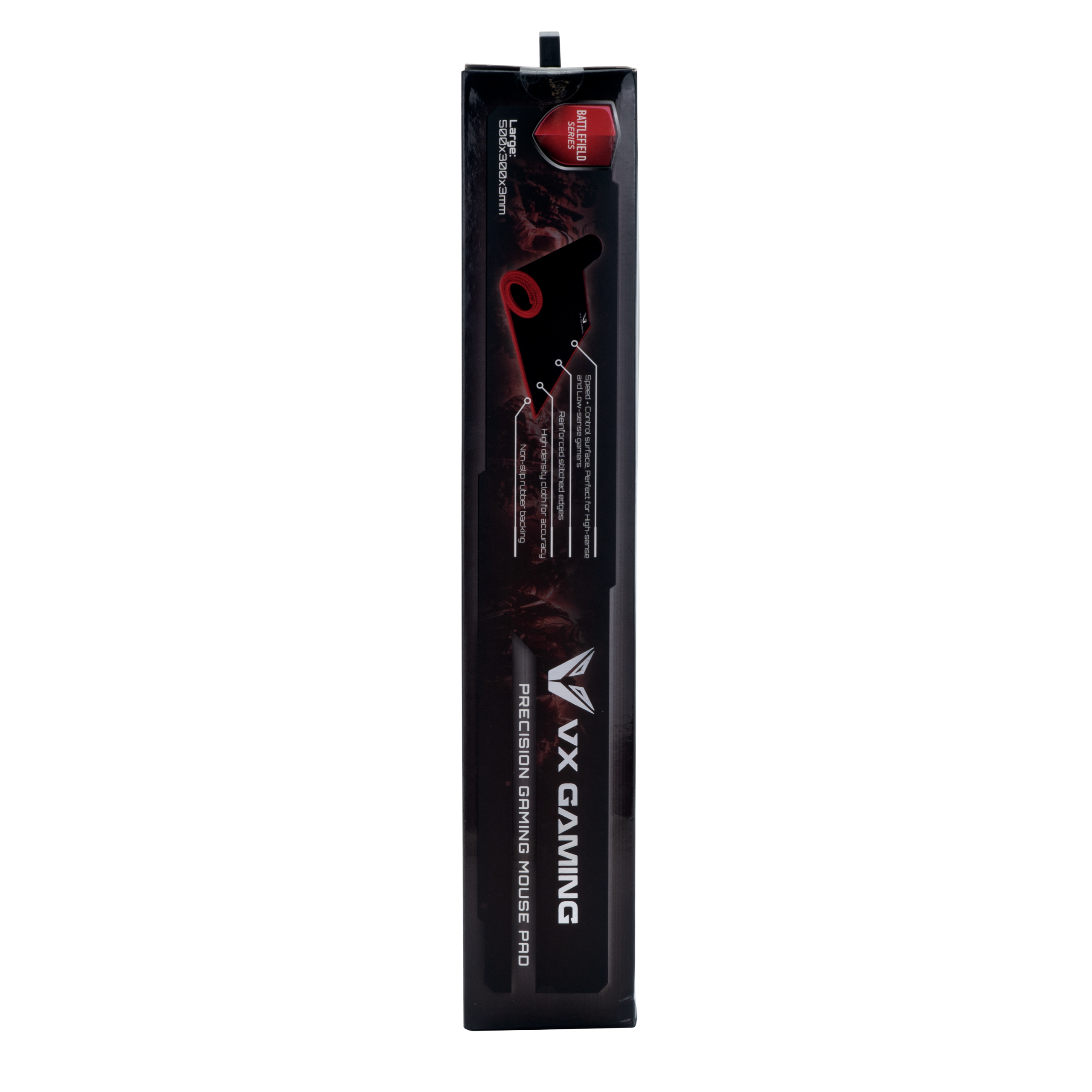 VX Gaming Battlefield Series Gaming Mousepad - Extra Large Black/red - 550mm - Image 3