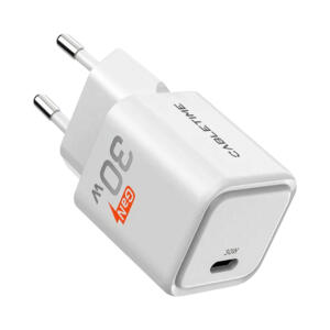 CABLETIME GA30W 30W GAN 1-PORT USB TYPE-C WALL CHARGER (CT-GAN30-PW)