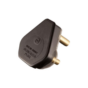 Crabtree 3 PRONG BLACK DEDICATED PLUG TOP