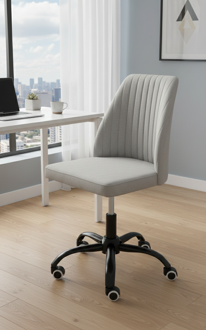 Oriela Minimalist Office Chair - L. Grey - Fine Living