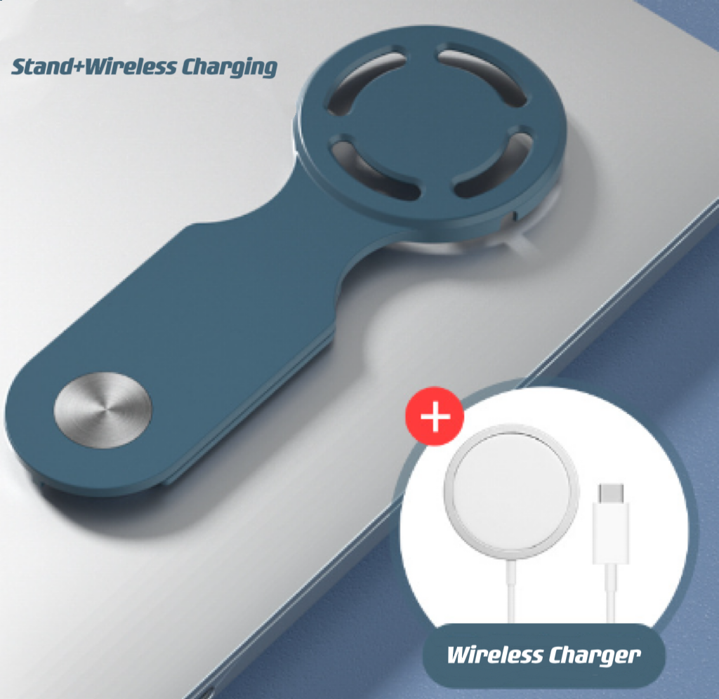 2 in 1 Wireless Charger with Extended Phone Holder (Grey) - Image 9