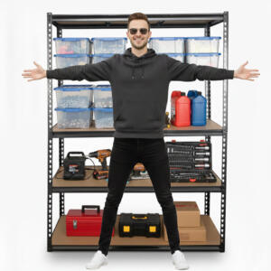 DuraSteel 5 Tier Shelf - 183 x 120 x 45cm - 275kg / layer -  Matt Black