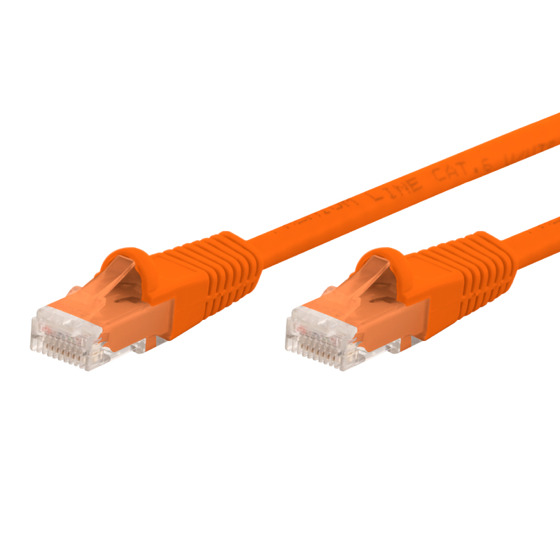 Premium Line 10M CAT6 MOULDED FLYLEAD - ORANGE