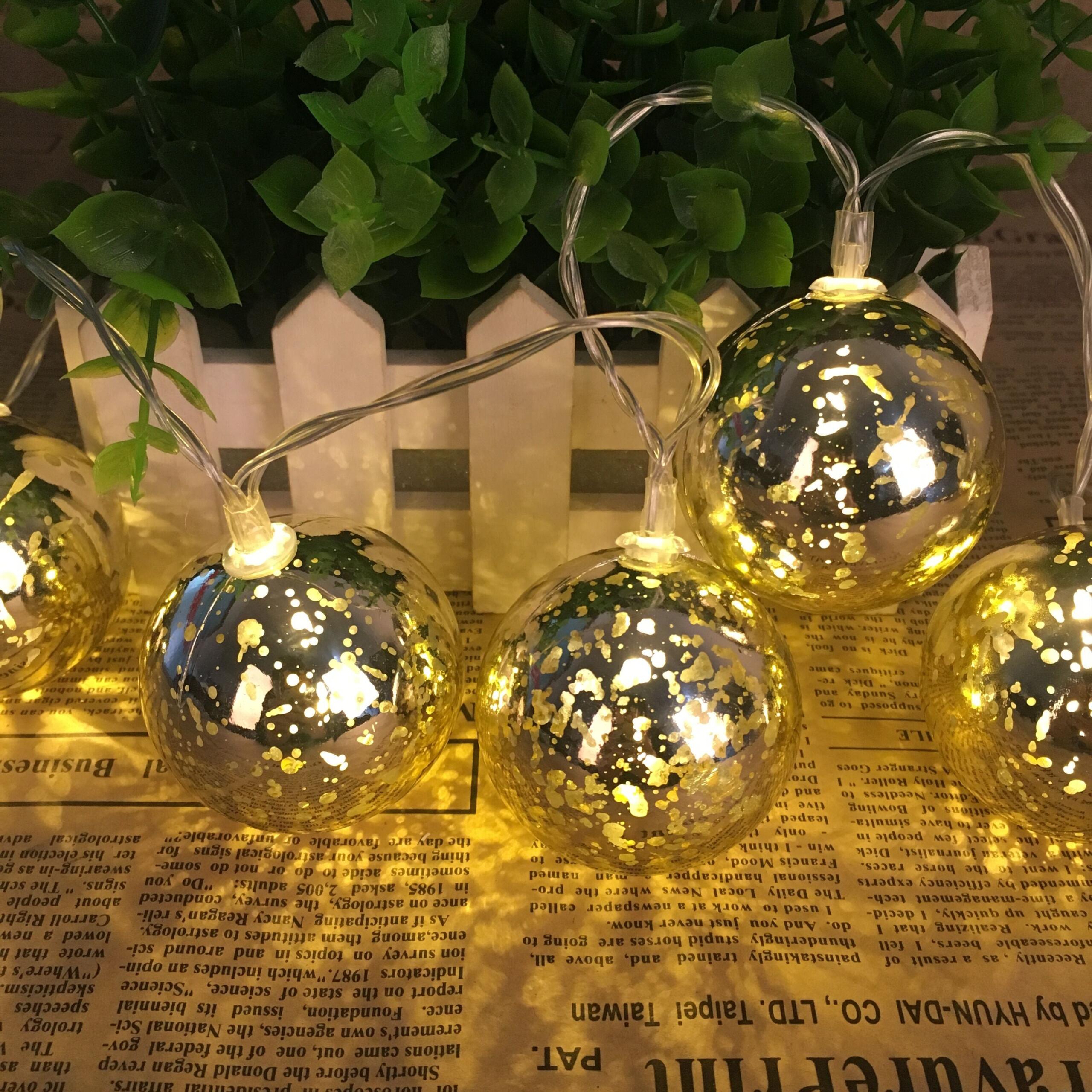 LED Fairy lights - Gold Ball 20pc