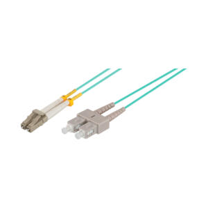 Premium Line 50M FIBRE PATCH LEAD DUP MM(50/125) OM3 LC/SC RUG