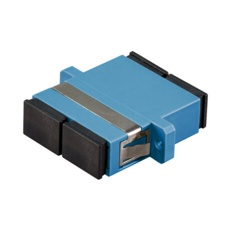 Premium Line FIBRE DUP SC SM MIDCOUPLER CERAMIC SLEEVE BLUE