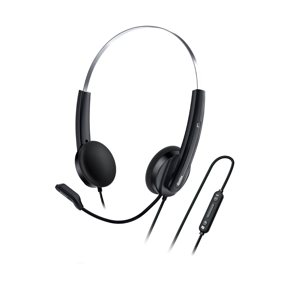 Genius USB HEADSET 220U AI BLK USB-C,2.4M
