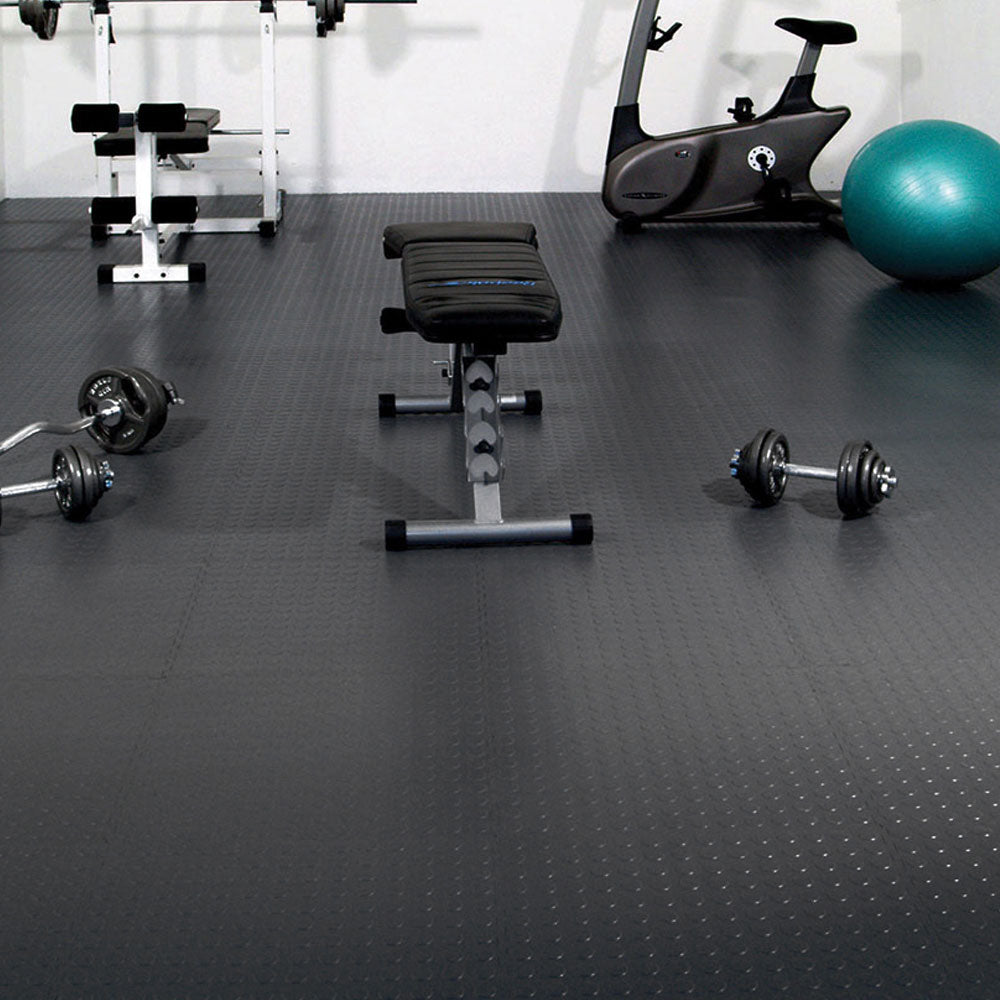 Interlocking tiles - black 1sqm