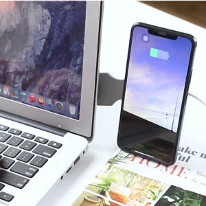 2 in 1 Wireless Charger with Extended Phone Holder (Black)