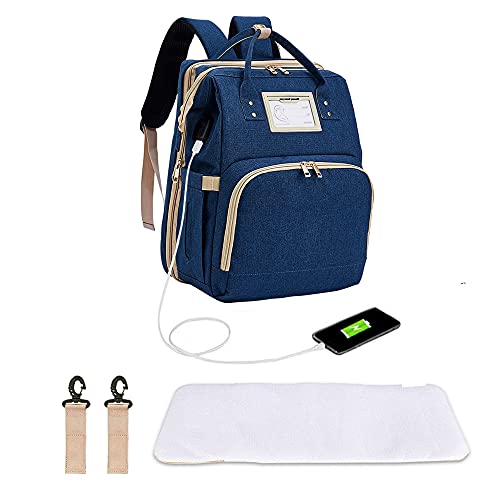 Nuovo - 2 in 1 Babypack with Fold Out Bed - Blue - Image 5
