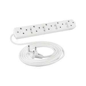 Crabtree 5 PORT MULTI PLUG WITH, X5 15A,X4 6AMP, 5M CORD