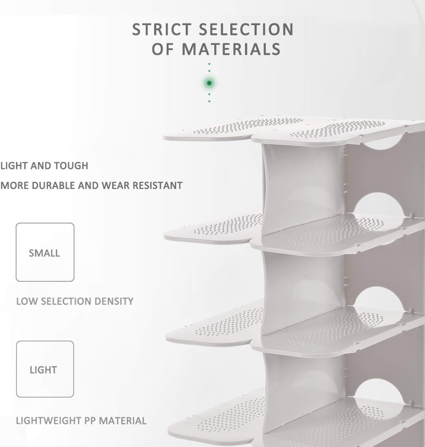 Pillar 6 Layer Shoe Rack - White - Image 9