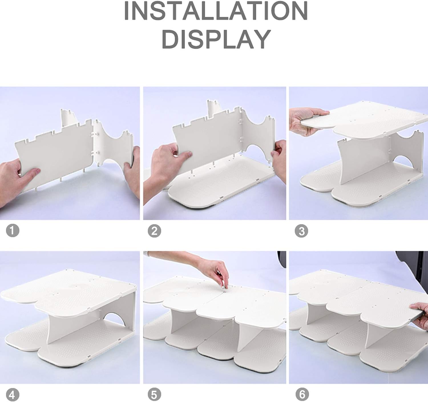 Pillar 6 Layer Shoe Rack - White - Image 6