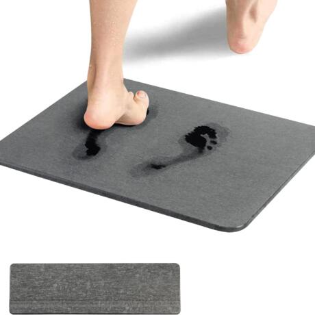 Diatom Mud Bath Mat- Dark Grey