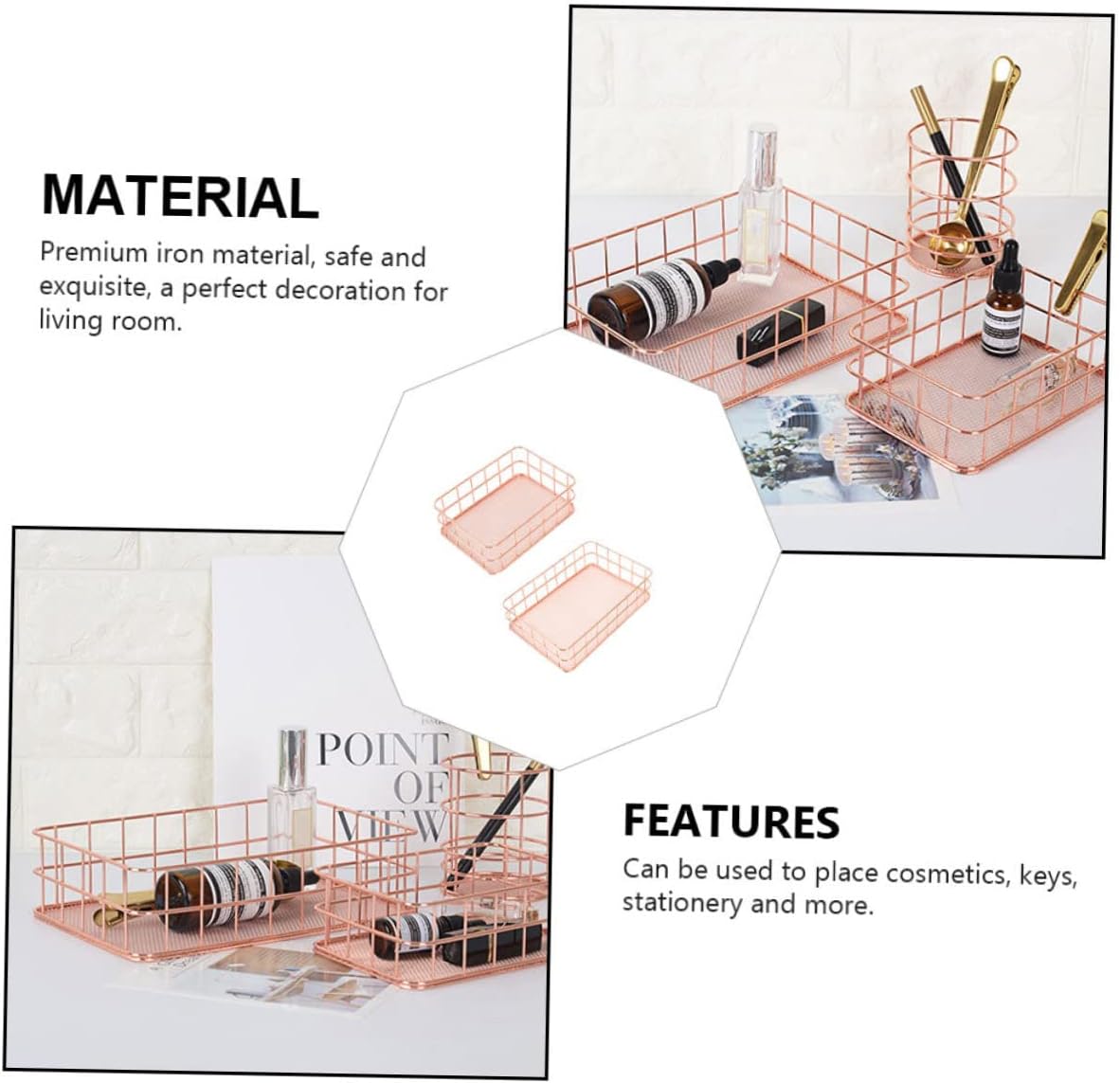 Basal Wire Rack - R.Gold Small - Image 5