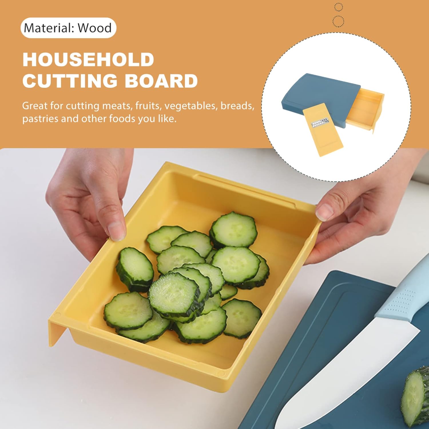 Fine Living Chop/Clear Board yellow/blue - Image 4