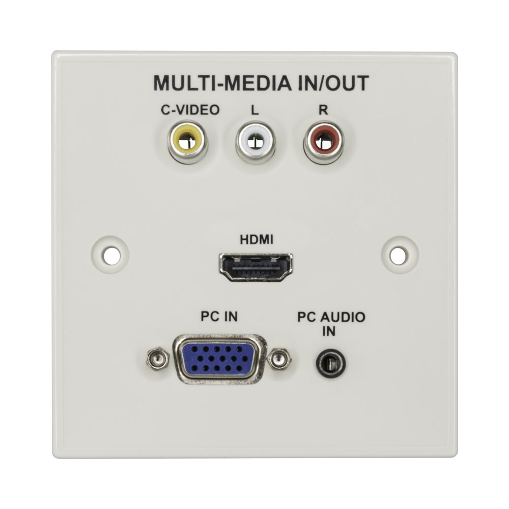 LinkQnet AV MULTI-MEDIA FACE PLATE - RCA/HDMI/VGA/AUDIO