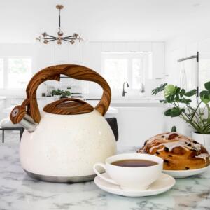 Fine Living Stove Top Kettle 2.8L - Matte White
