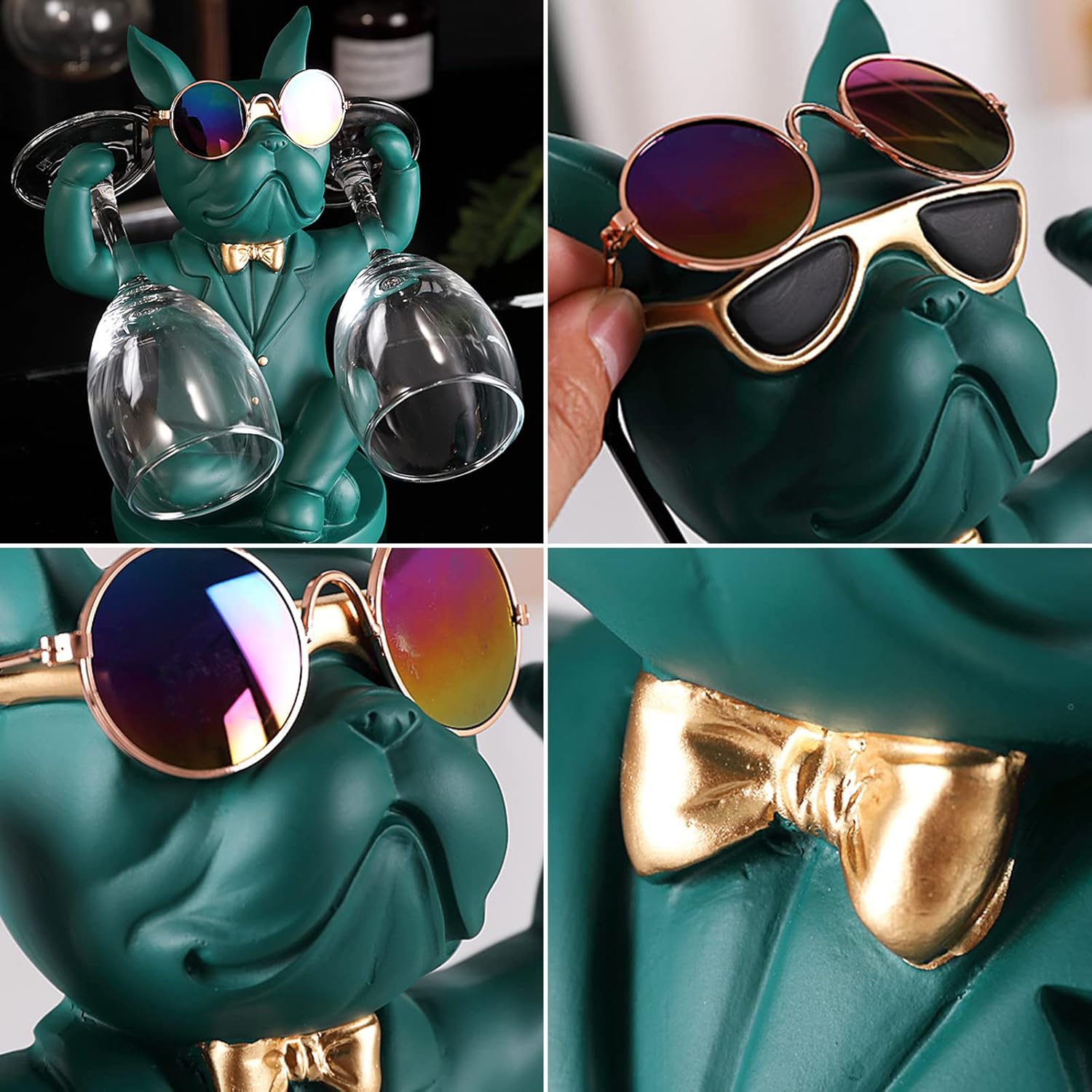 Bulldog Glass Holder-Green - Image 3