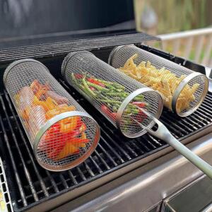 Rolling Grill Basket - Fine Living, 2pcs set
