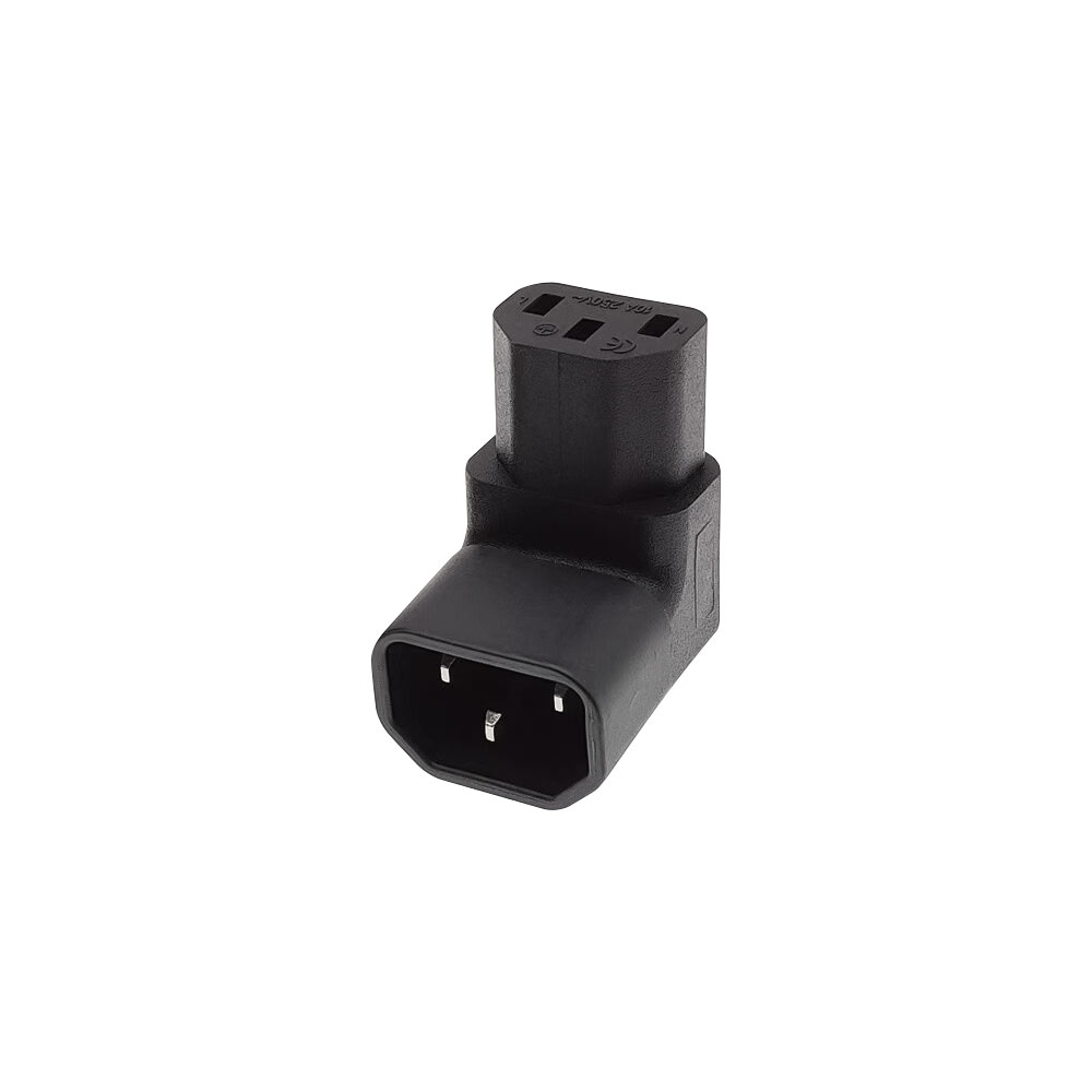 LinkQnet C13 FEMALE TO C14 MALE IEC ? 90 DEGREE