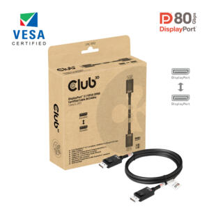 CLUB3D CAC-1092 1.6M 8K @240HZ DISPLAYPORT 2.1 VESA DP 80 CABLE