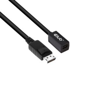 CLUB3D 1M MINI DISPLAYPORT F TO DISPLAYPORT M EXT CABLE