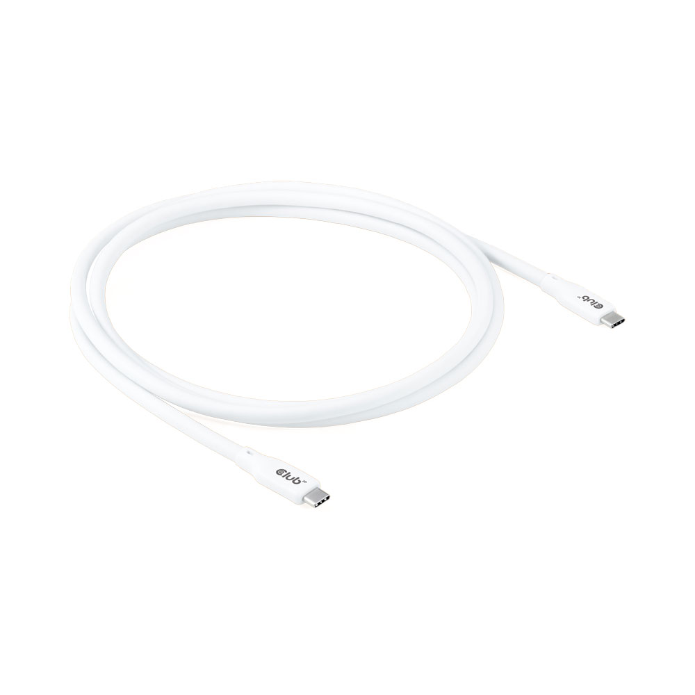 CLUB3D 2M USB4 GEN2X2 TYPE-C BI-DIRECTIONAL WHITE CABLE