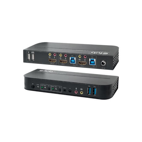 CLUB3D 2 PORT HDMI KVM SWITCH + AUDIO + USB HUB(4K 60HZ)